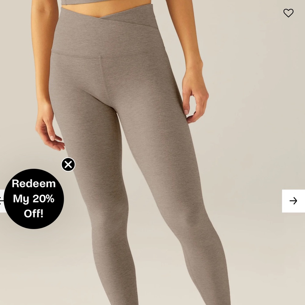 Beyond Yoga V-Waist Leggings in Taupe